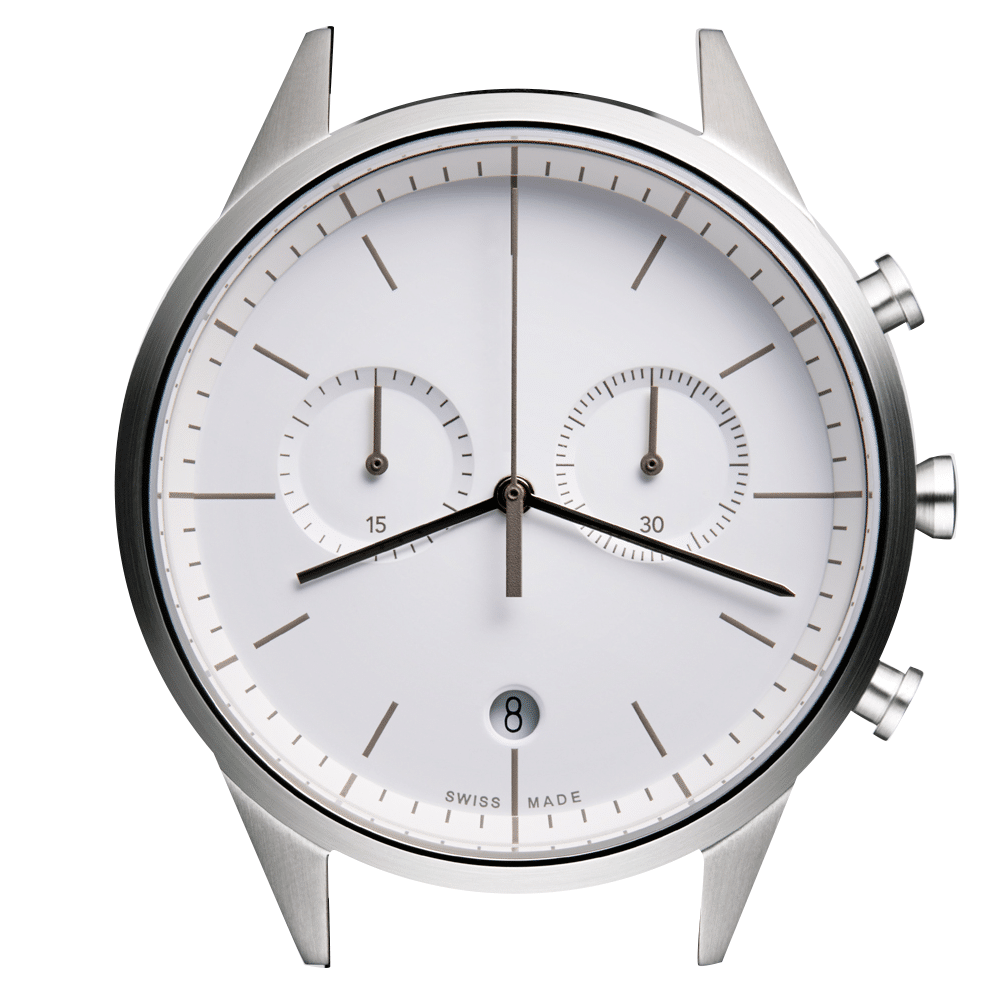 Face3.png C39 Women’s chronograph watch in polished steel - Image 1