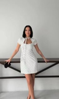 Polka dot dress model