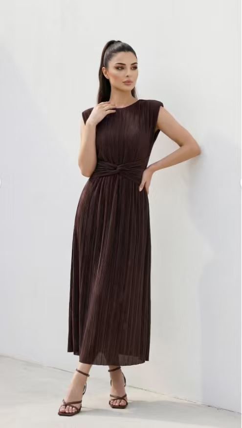 21a77c9b5b9b6b1fb61061600d050fd9.jpg DANIEL pleated dress with waist detail - Image 1