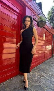Women's one-shoulder midi dress - Image 2