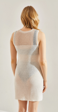 Women's perforated beach dress - Image 2