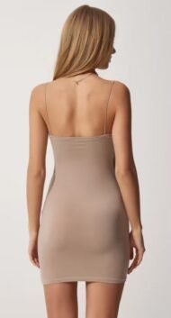 Mini sandy knitted dress Strappy Gathered - Image 2